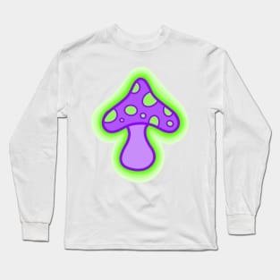 Trippy Purple Mushroom Long Sleeve T-Shirt